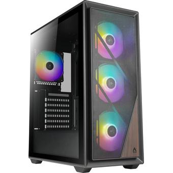  Корпус Azza Forest черный (CSAZ-370 Forest) без БП ATX 4x120mm 2xUSB3.0 audio bott PSU 