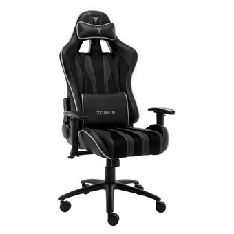  Кресло игровое ZONE 51 Gravity Z51-GRV-B на колесиках, эко.кожа/замшевая ткань, черный 