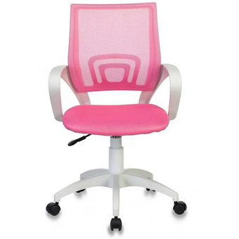  Кресло Бюрократ CH W696 (СH W696 pink) на колесиках, сетка/ткань, розовый 