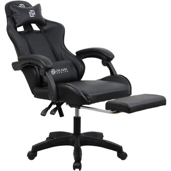  Кресло игровое OKLICK Camper 2006678 черный сиденье черный искусст.кожа/сетка с подголов. крестов. пластик черный подст.для ног 