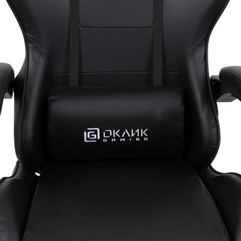  Кресло игровое OKLICK Camper 2006678 черный сиденье черный искусст.кожа/сетка с подголов. крестов. пластик черный подст.для ног 