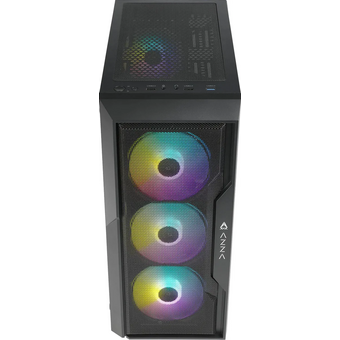  Корпус Azza Fighter черный (CSAZ-290 Fighter) без БП ATX 4x120mm 2xUSB2.0 1xUSB3.0 audio bott PSU 
