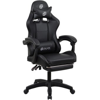  Кресло игровое OKLICK Camper 2006678 черный сиденье черный искусст.кожа/сетка с подголов. крестов. пластик черный подст.для ног 
