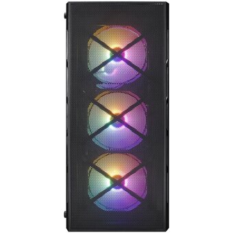  Корпус 1STPLAYER Firebase XP Black (XP-BK-4F1) / ATX / 4x120mm LED fans 