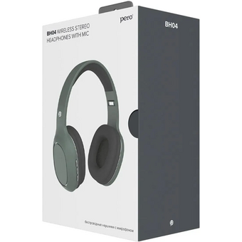  Наушники беспроводные PERO BH04 (PWH-BH04KH) Khaki, полноразмерные 
