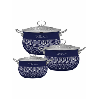  Набор кастрюль VELLEZZA VZ-1004BL 