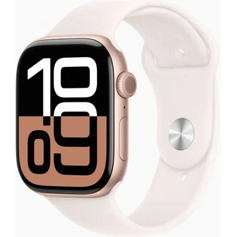  Smart-часы Apple Watch Series 10 MWX23LW/A 46мм OLED корп.розовое золото Sport Band рем.сияющая звезда разм.брасл. M/L 