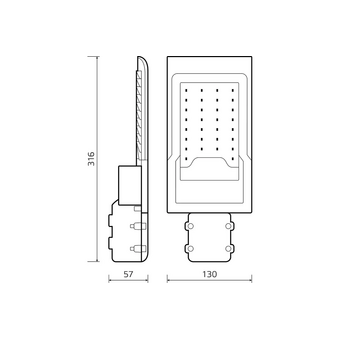  Светильник уличный GAUSS Avenue 629534230 черный/серый 