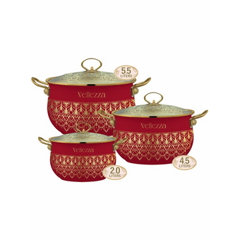  Набор кастрюль VELLEZZA VZ-1004RD 