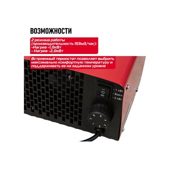  Тепловентилятор Энергомаш ТПБ-2000К керамический 1-2кВт 