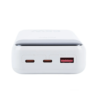  Powerbank Perfeo PF_E1637 Laptop 65W 20000mAh LED дисплей PD+QC 3.0 2Type-C 1 USB, max 65W White 