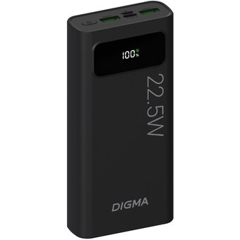  Power Bank Digma DGPF20A (DGPF20A22PBK), 20000мAч черный 