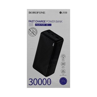  Аккумулятор внешний резервный BOROFONE BJ55B Graceful power bank 30000mAh черный 
