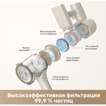  Пылесос Dreame Trouver S3 Detect Aqua (VTV20A) золотистый/серый 