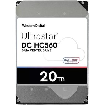  HDD WD Ultrastar DC HC560 WUH722020BLE604 (0F38765), 20ТБ, SATA III, 3.5" 