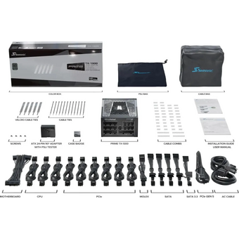  Блок питания Seasonic Prime TX-1300 Gen.5 (tx-1300 ssr-1300tr2), 1300Вт, 135мм, черный, retail 