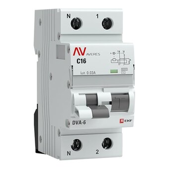  Дифавтомат EKF Averes DVA-6 (rcbo6-1pn-16C-30-a-av) 