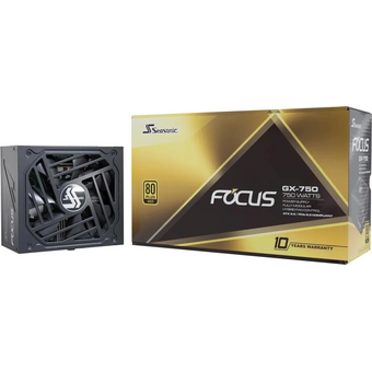  Блок питания Seasonic Focus GX-750 (gx-750 v4 srp-fgx751-a5a32sf), 750Вт, 135мм, черный, retail 