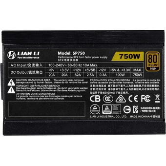  Блок питания Lian Li SP750 Black (G89.SP750B.00EU) 750W (SFX, 20+4 pin, 92mm fan, PCI-E 6+2Px2, 4xSATA) 