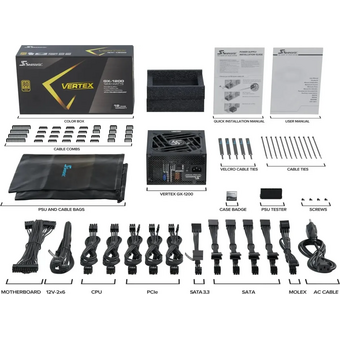  Блок питания Seasonic Vertex GX-1200 (vertex gx-1200 12122gxafs), 1200Вт, 135мм, черный, retail 