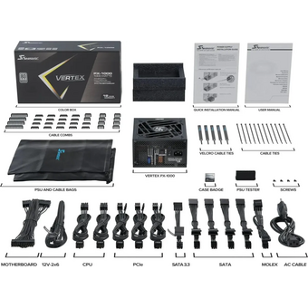  Блок питания Seasonic Vertex PX-1000 (vertex px-1000 12102pxafs), 1000Вт, 135мм, черный, retail 