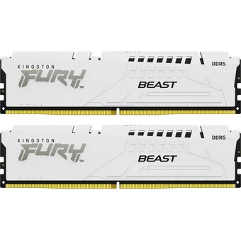  ОЗУ Kingston Fury Beast White KF560C36BWE2K2-32 32GB (2x16GB) DDR5 6000MT/s CL36 EXPO Non-ECC Unbuffered DIMM (Kit of 2) 