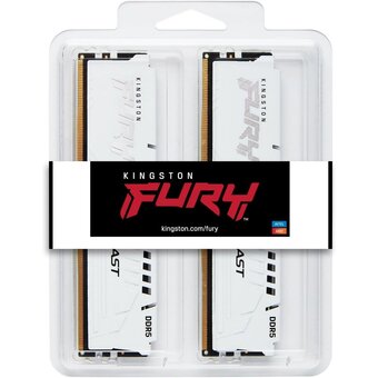  ОЗУ Kingston Fury Beast White KF560C36BWE2K2-32 32GB (2x16GB) DDR5 6000MT/s CL36 EXPO Non-ECC Unbuffered DIMM (Kit of 2) 