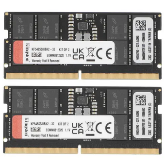  ОЗУ Kingston Fury Impact PnP (KF548S38IBK2-32) 32GB 4800MT/s DDR5 CL38 SODIMM (Kit of 2) 