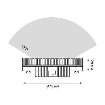  Лампа GAUSS GX53 108008308 LED таблетка 8Вт одна шт. 
