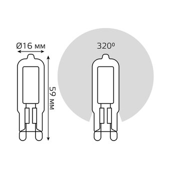  Лампа GAUSS G9 107809103 капсульная 3.5Вт упаковка 10 шт. 