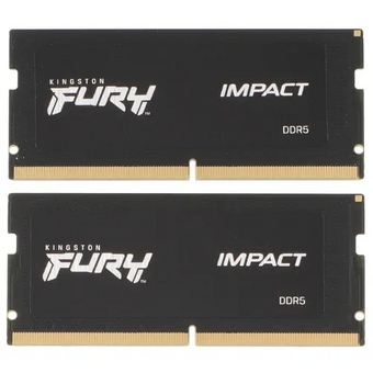  ОЗУ Kingston Fury Impact PnP (KF548S38IBK2-32) 32GB 4800MT/s DDR5 CL38 SODIMM (Kit of 2) 