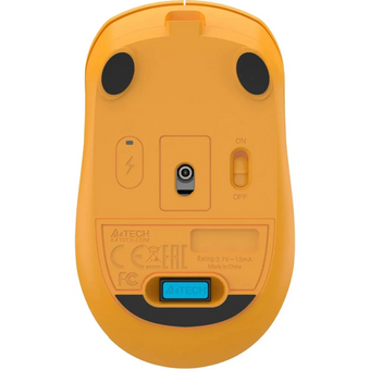  Мышь A4Tech Fstyler FG15C Air2 желтый 
