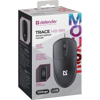  Мышь DEFENDER Trace MB-989 черный (52989) 