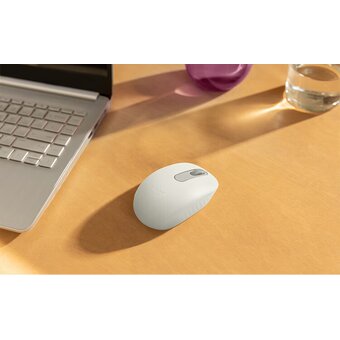  Мышь Logitech M196 910-007316 белый оптическая 1000dpi беспроводная BT USB 