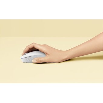  Мышь Logitech M196 910-007316 белый оптическая 1000dpi беспроводная BT USB 