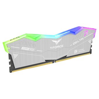  ОЗУ DDR5 TEAMGROUP T-Force Delta RGB Eco (FF2D532G6400HC32ADC01) 32GB (2x16GB) 6400MHz CL32 (32-39-39-84) 1.35V / Silver 