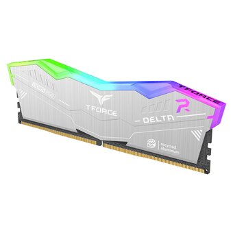  ОЗУ DDR5 TEAMGROUP T-Force Delta RGB Eco (FF2D532G6400HC32ADC01) 32GB (2x16GB) 6400MHz CL32 (32-39-39-84) 1.35V / Silver 