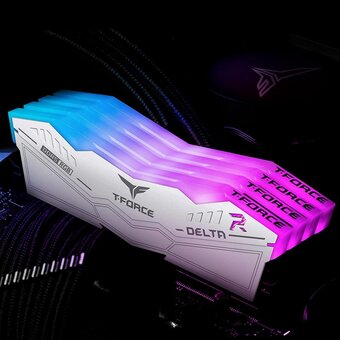  ОЗУ DDR5 TEAMGROUP T-Force Delta RGB (FF4D532G6000HC38GDC01) 32GB (2x16GB) 6000MHz CL38 (38-46-46-76) 1.25V / white 