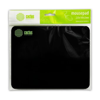  Коврик для мыши Cactus CS-MPС-P01XS Black 220x180x2мм 