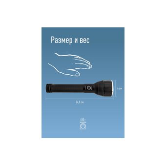  Фонарь ручной КОСМОС KOC131Lit Черный 