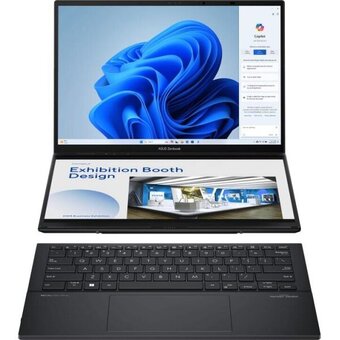  Ноутбук ASUS UX8406MA-QL182W (90NB12U1-M00RA0) 14"/FHD/OLED/500N/60Hz/Ultra 7 155H/32GB/SSD1TB/Intel Arc/Win11H/Inkwell Gray 