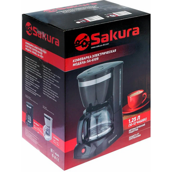  Кофеварка Sakura SA-6109BK 