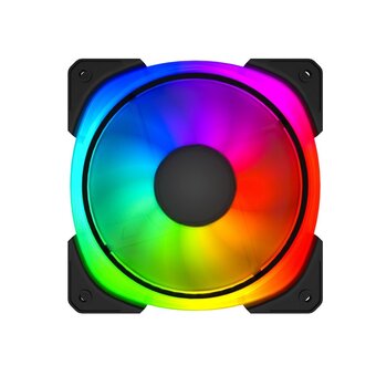  Вентилятор Powercase СM21-14 ARGB Black 140x140x25мм (PWM, 4pin +ARGB Sync, 800-1500 об/мин) Bulk 