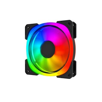  Вентилятор Powercase СM21-14 ARGB Black 140x140x25мм (PWM, 4pin +ARGB Sync, 800-1500 об/мин) Bulk 