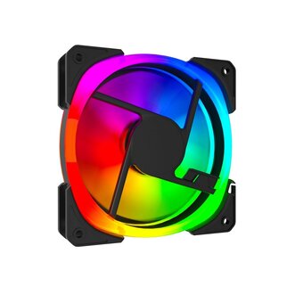  Вентилятор Powercase СM21-14 ARGB Black 140x140x25мм (PWM, 4pin +ARGB Sync, 800-1500 об/мин) Bulk 