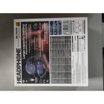  УЦ Наушники полноразмерные bluetooth REMAX RB-760HB Bincorui Series Wireless Music Headphone синий (плохая упаковка) 