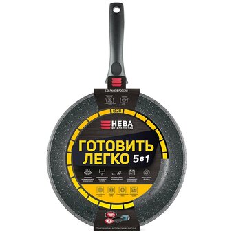  Сковорода Нева Металл Посуда GL4128 28 Готовить легко Stone Gray н/р 