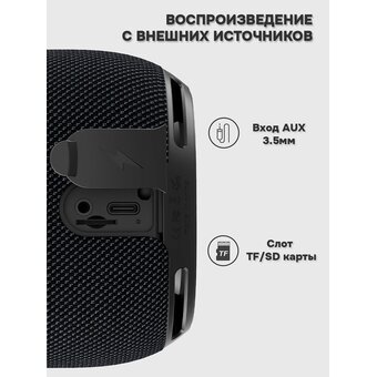  Портативная колонка W-King D120 черный 