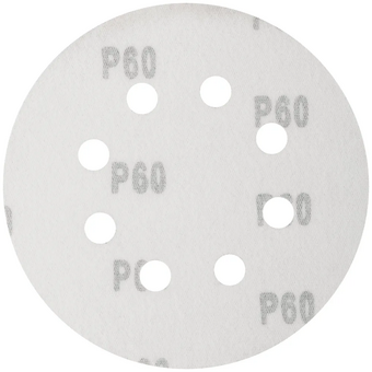  Круг шлифовальный WILLMARK 39663К d 125мм P60 с липучкой, с отверстиями (5шт/уп.) 