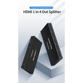  Сплиттер UGREEN 40202EU HDMI Splitter 1 In 4 Out EU Black 